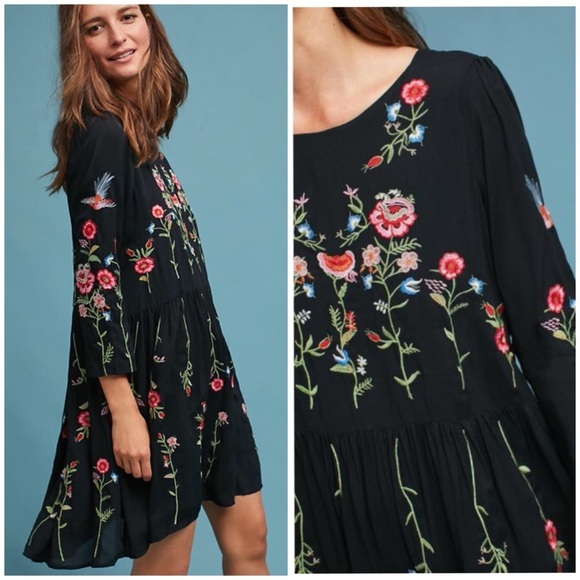 Anthropologie Maeve embroidery Mini dress - Picture 2 of 2